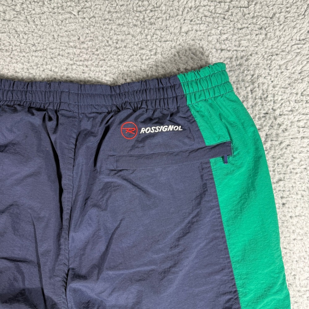 Rossignol Track Pants Mens Medium Blue Green Red Colorblock Warm Up Zip Opening - Picture 9 of 10